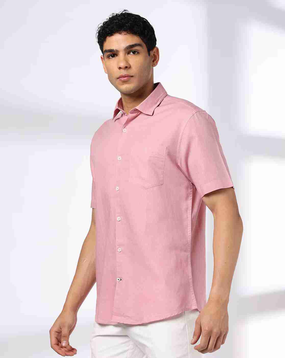 NETPLAY | Men NP 35 FS BSC Slim Fit Shirt with Patch Pocket|1