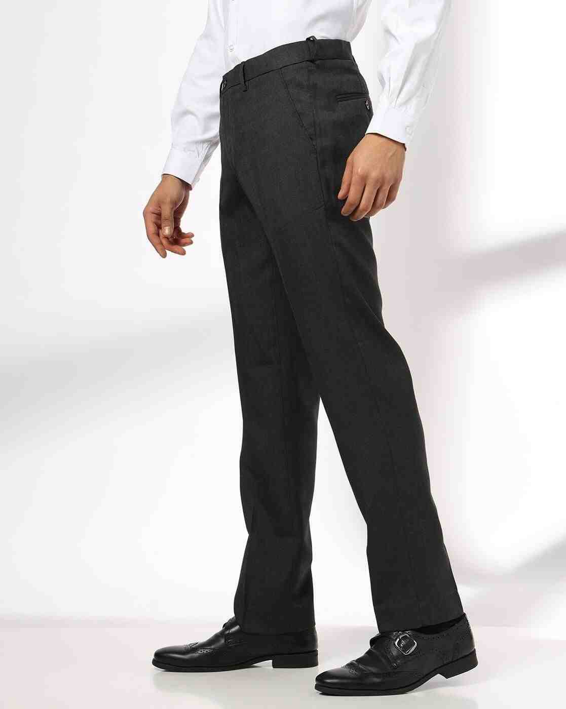 NETPLAY | Men Slim Fit Flat-Front Trousers|1