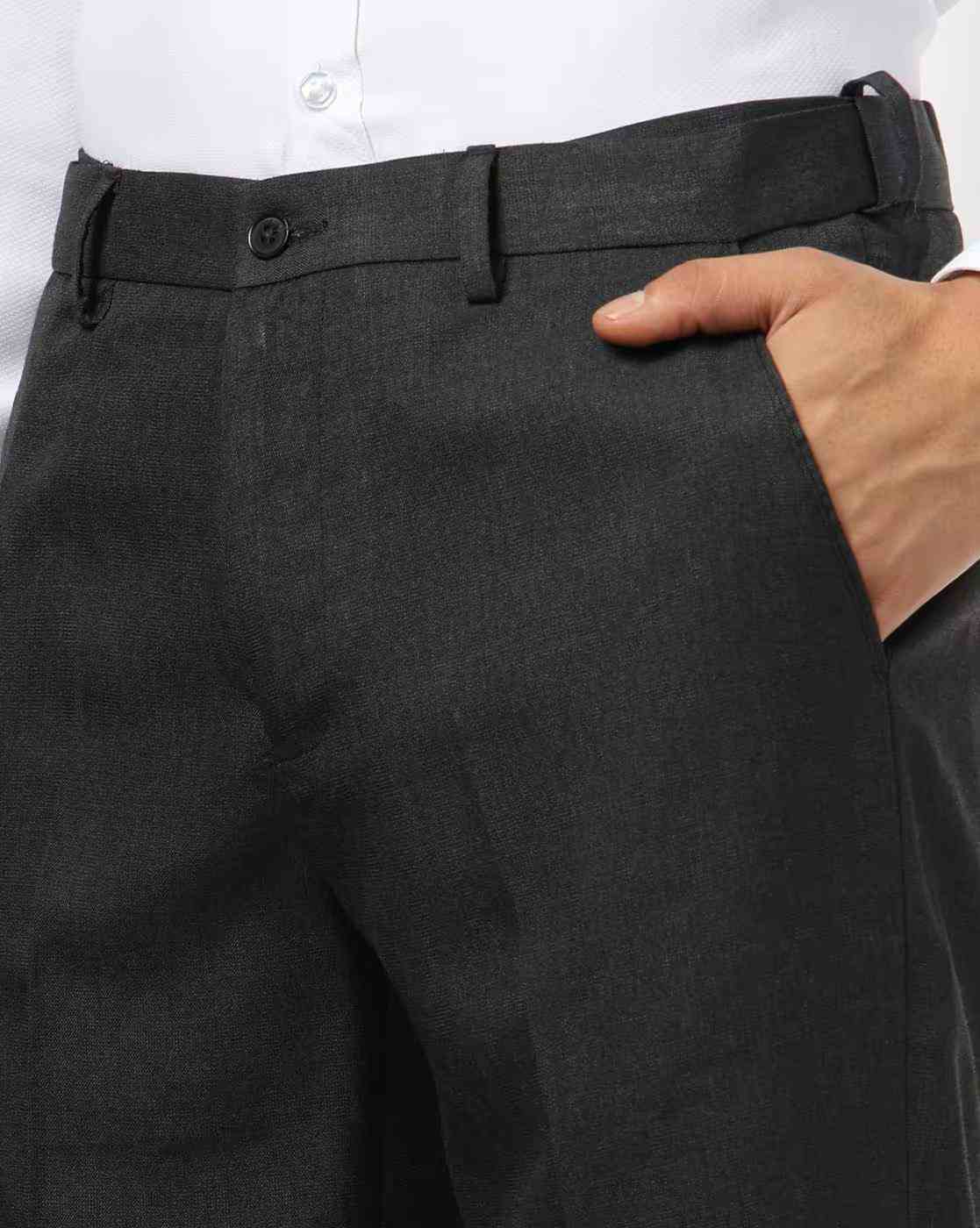 NETPLAY | Men Slim Fit Flat-Front Trousers|3