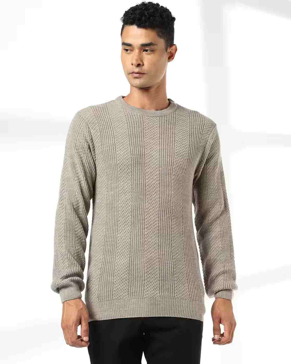 NETPLAY | Men Structured Vertical Striped Slim Fit Pullover|3