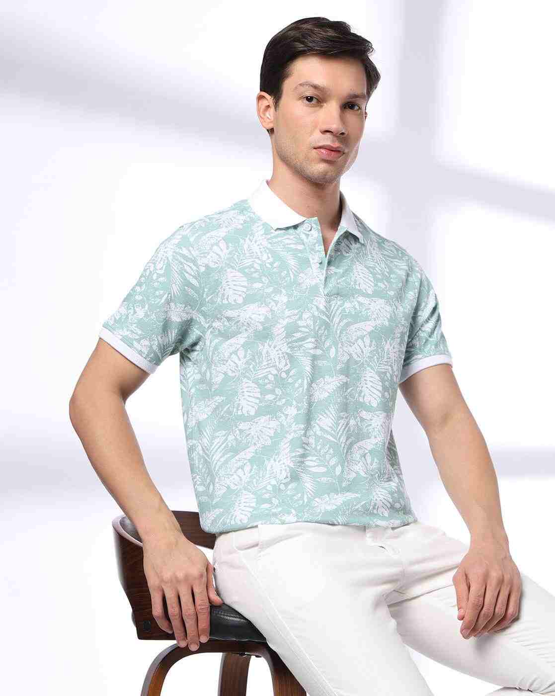 Men Ultimate All-Over Print Slim Fit Polo T-Shirt