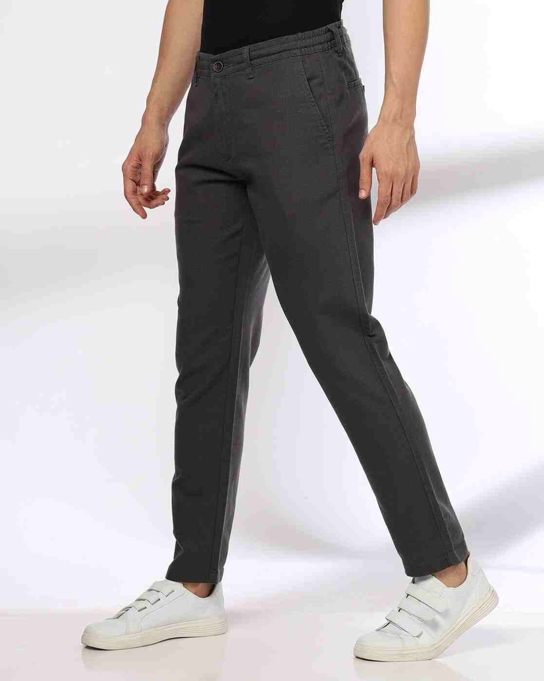 NETPLAY | Men Slim Fit Flat-Front Trousers|1