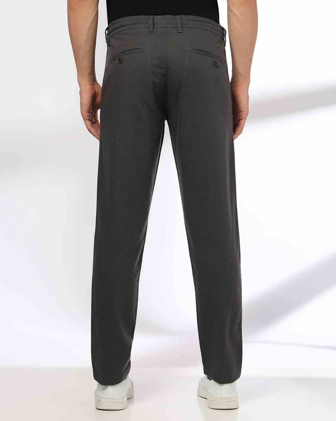 NETPLAY | Men Slim Fit Flat-Front Trousers|2