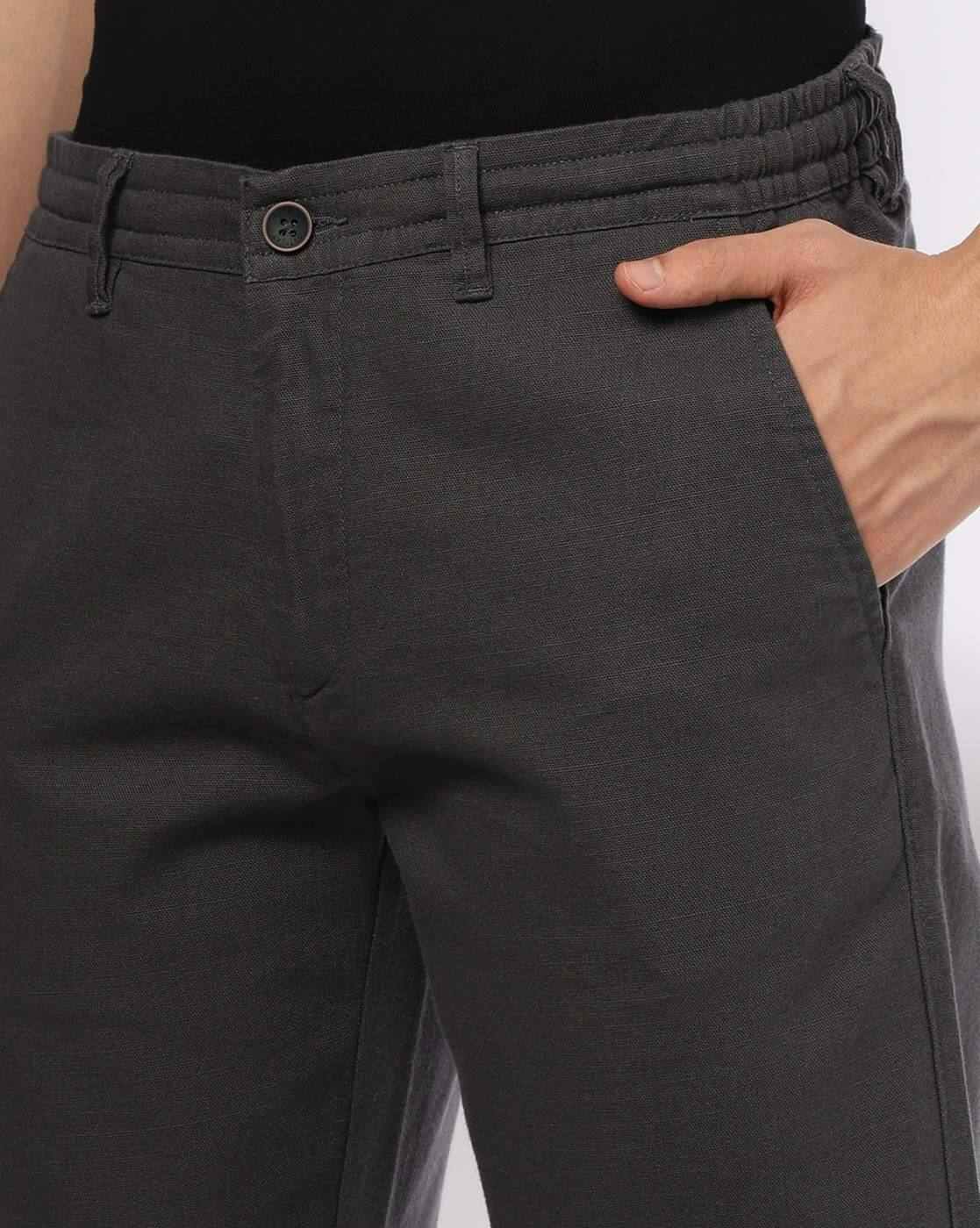 NETPLAY | Men Slim Fit Flat-Front Trousers|3