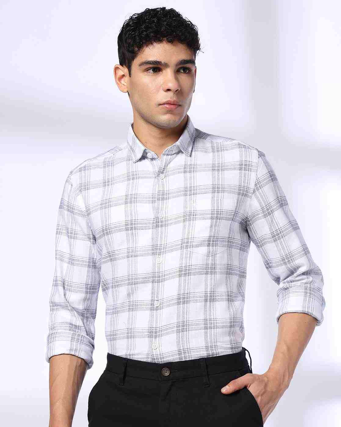 NETPLAY | 35 BSC Checked Slim Fit Cotton Shirt|0