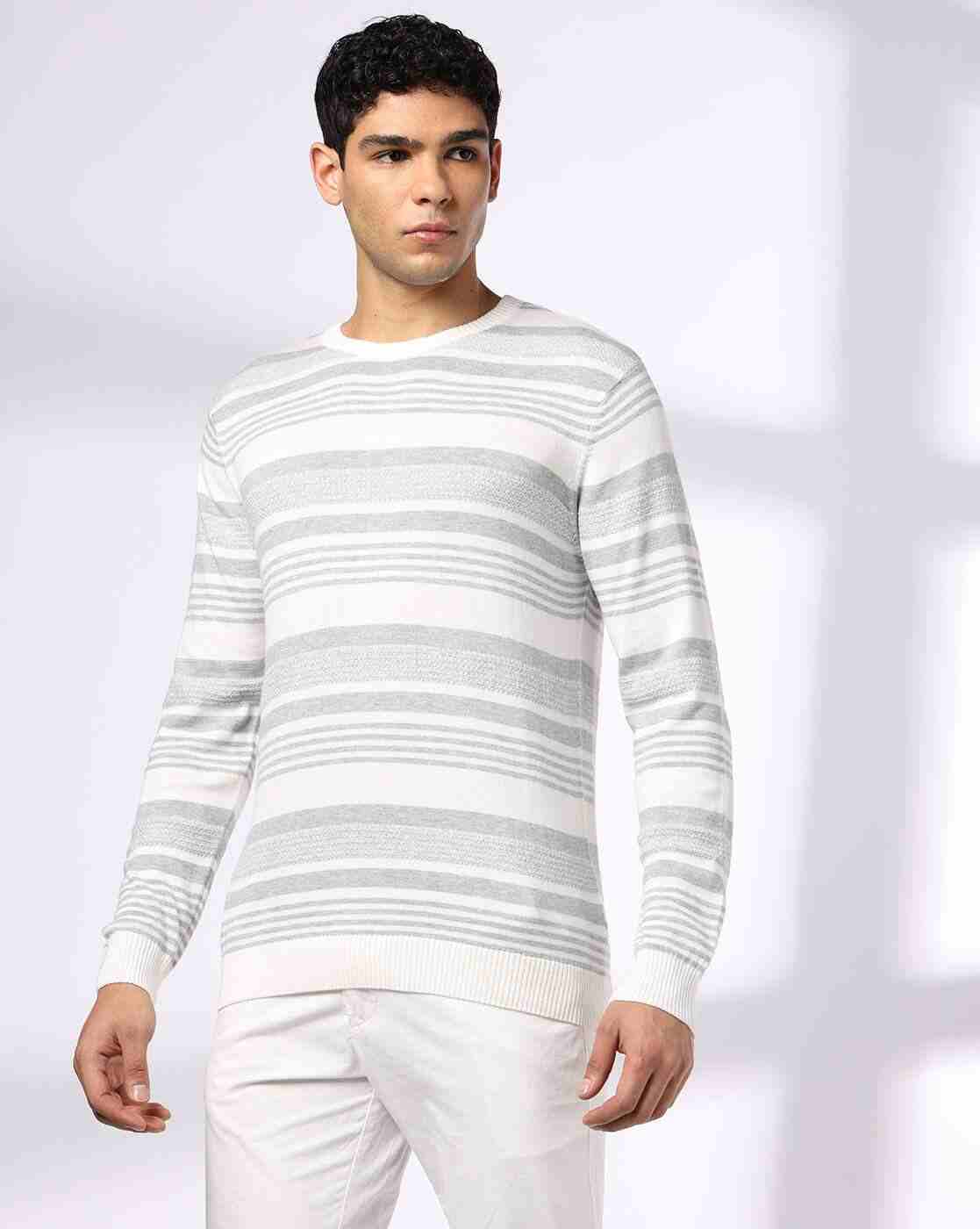 NETPLAY | Men Striped Flat-Knit Slim Fit Crew-Neck T-Shirt|3