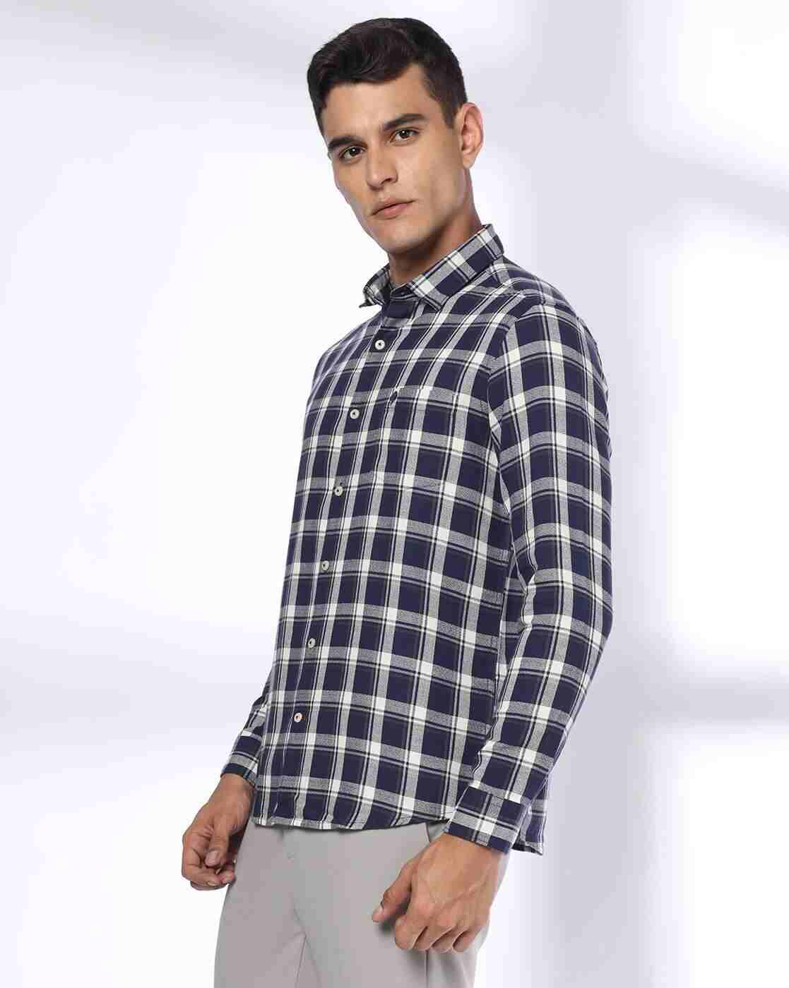 NETPLAY | Men Checked Slim Fit Shirt|1