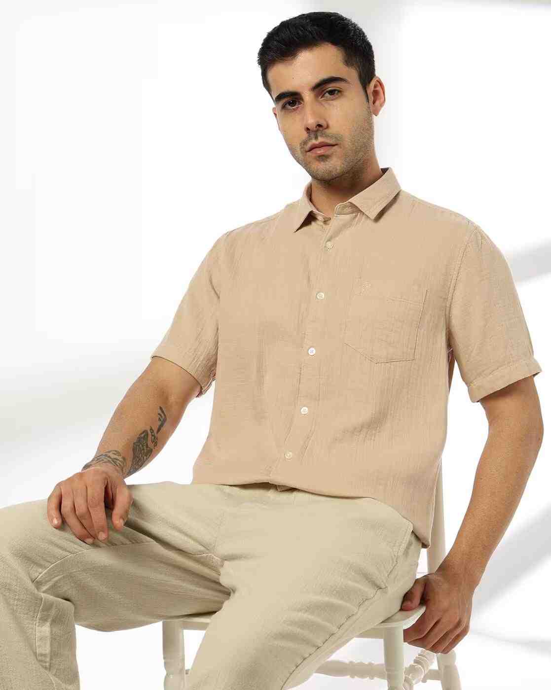 NETPLAY | Men Slim Fit Cotton Shirt|0
