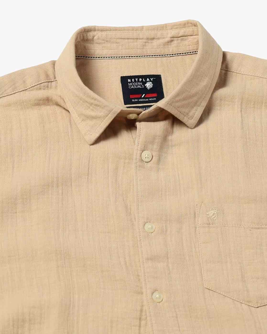 NETPLAY | Men Slim Fit Cotton Shirt|5