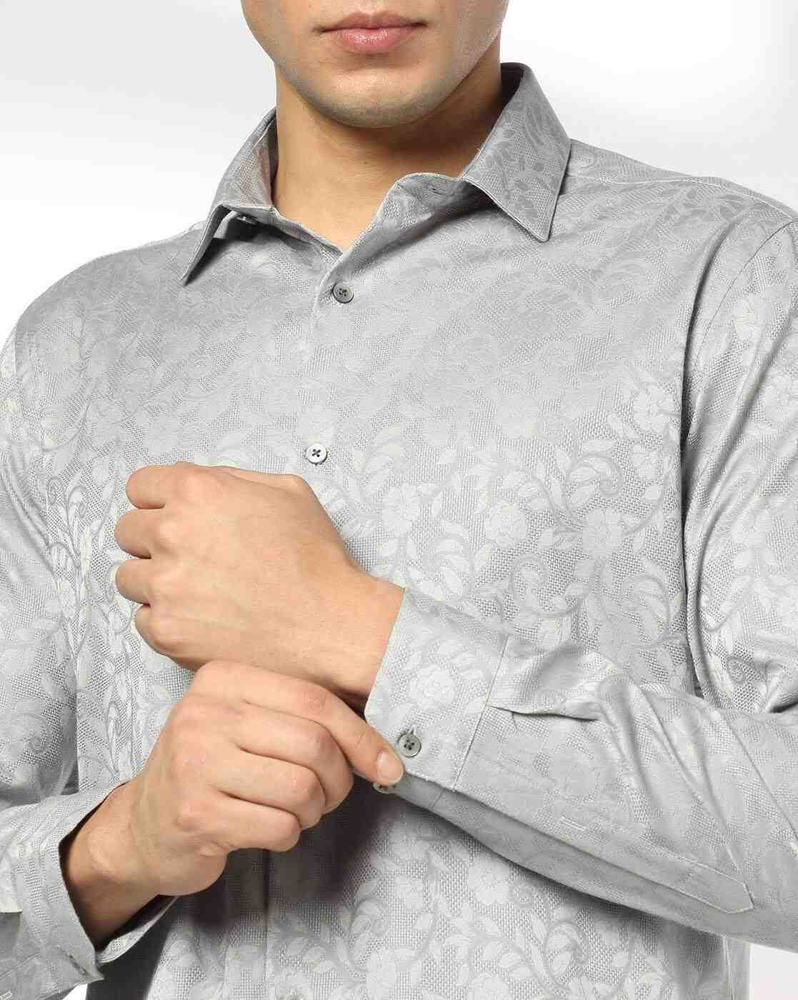 NETPLAY | Men Floral Woven Slim Fit Shirt|4