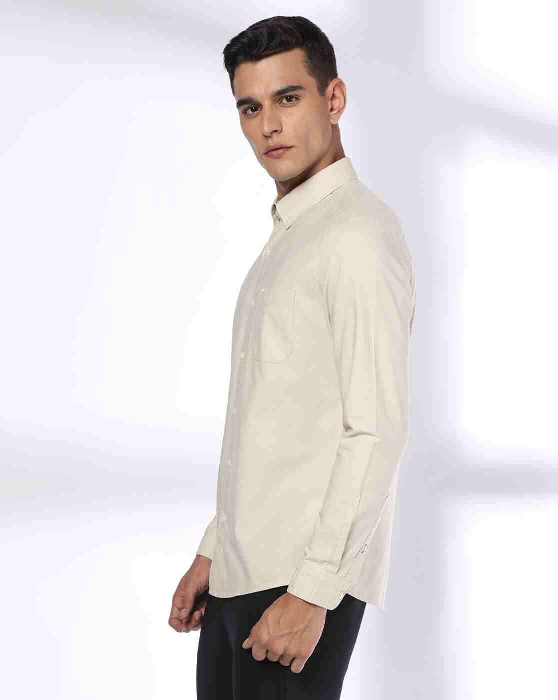 NETPLAY | Men Slim Fit Cotton Shirt with Patch Pocket|1