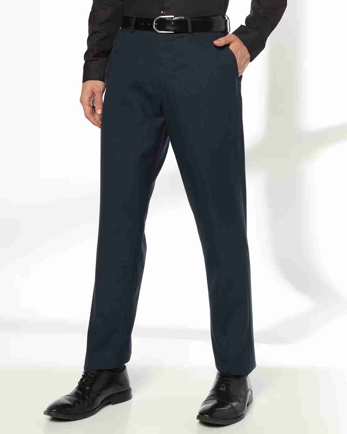 NETPLAY | Men Regular Fit Flat-Front Trousers|0