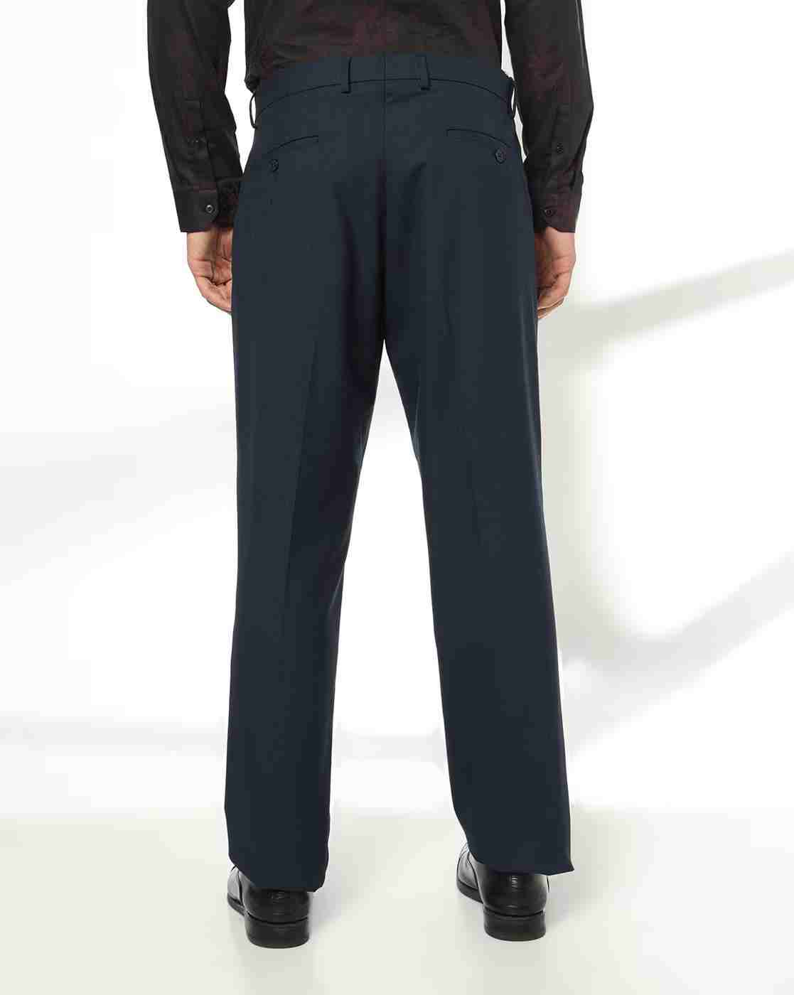 NETPLAY | Men Regular Fit Flat-Front Trousers|2