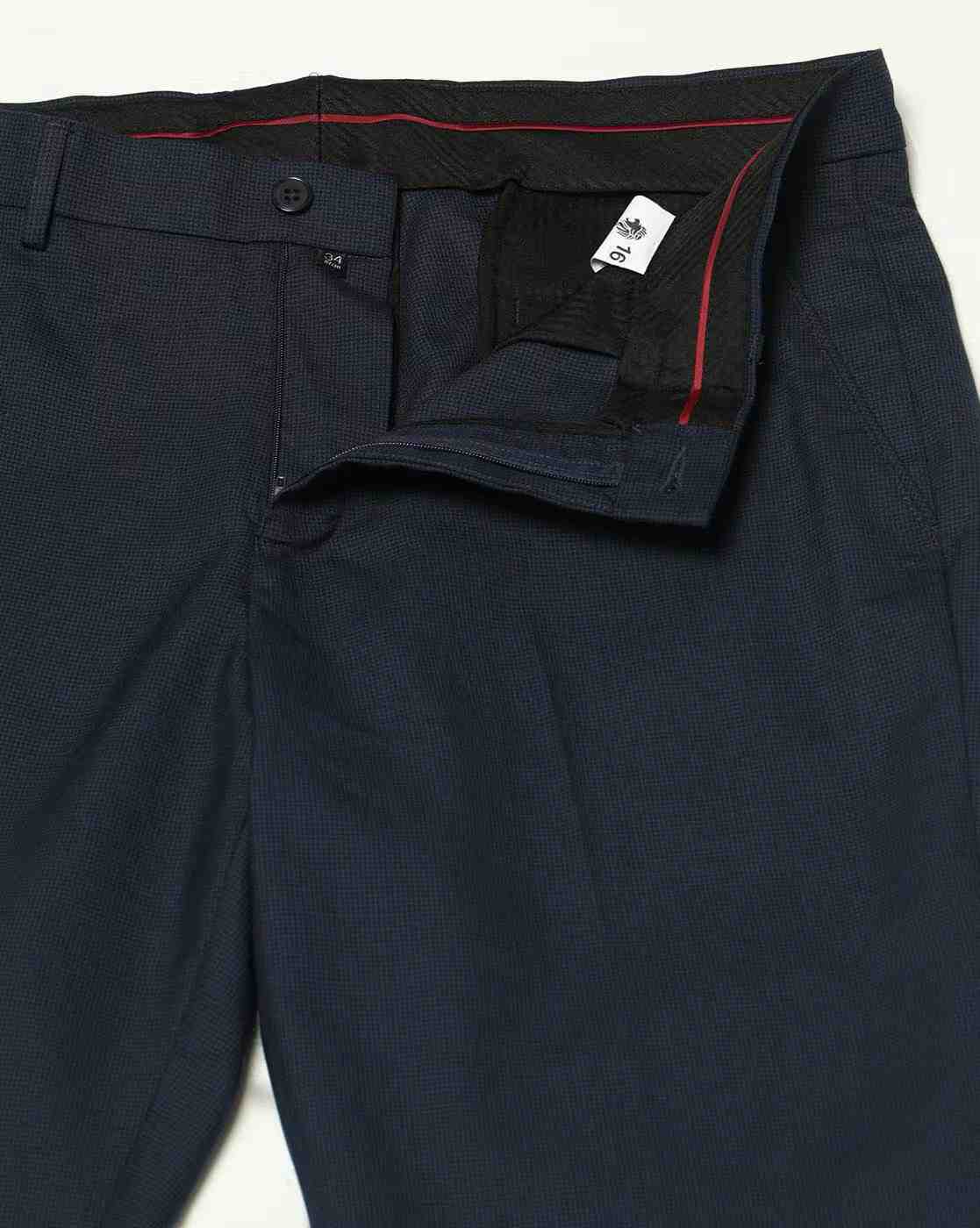 NETPLAY | Men Regular Fit Flat-Front Trousers|4