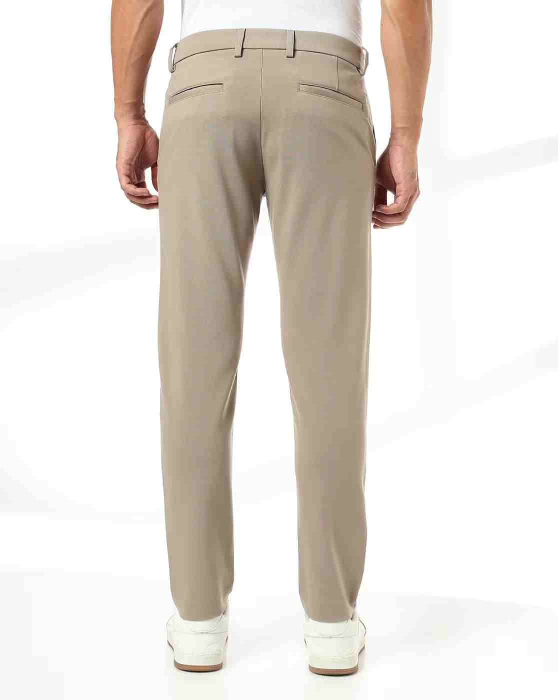 NETPLAY | Men Knitted Mid-Rise Regular Fit Chinos|2