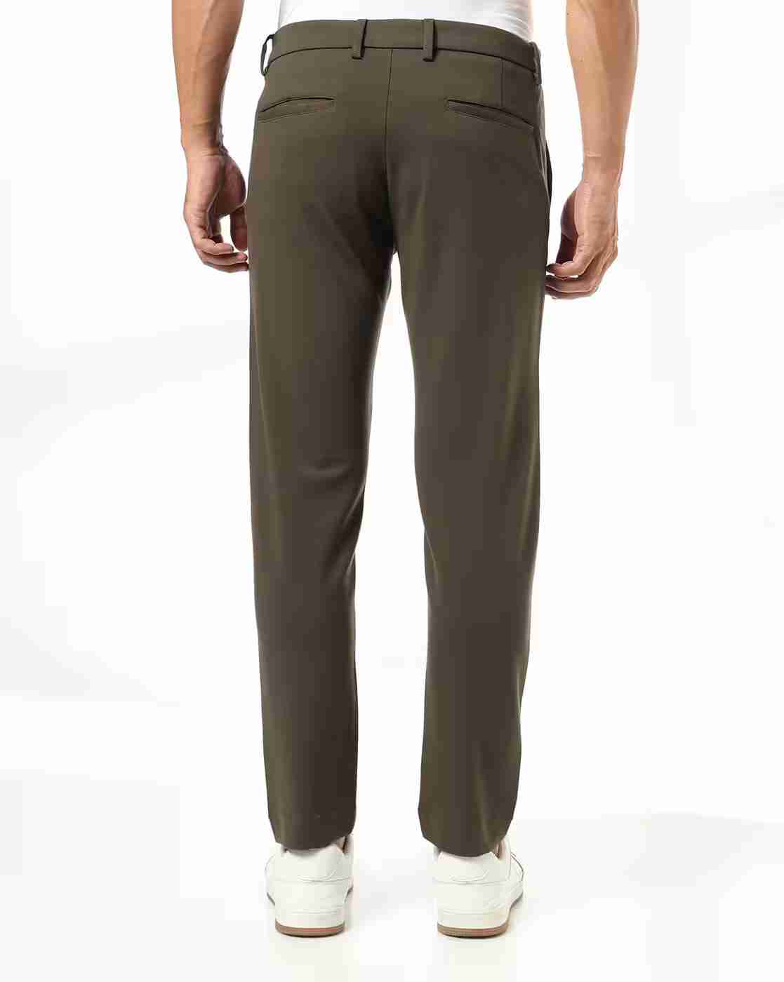 NETPLAY | Men Knitted Mid-Rise Regular Fit Chinos|2