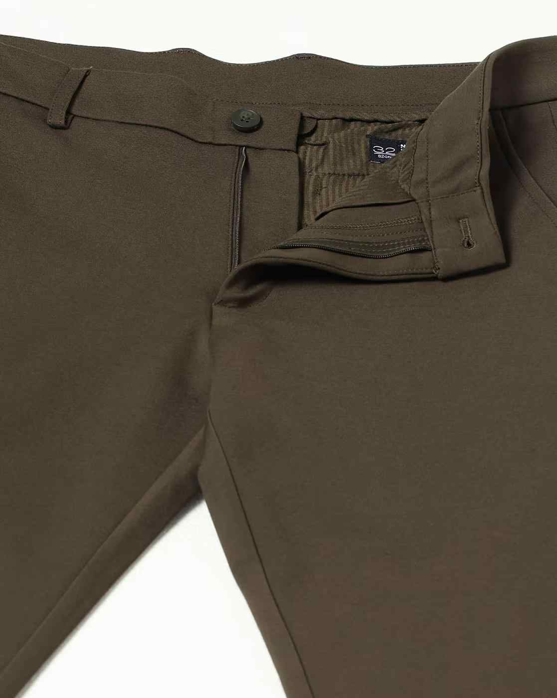 NETPLAY | Men Knitted Mid-Rise Regular Fit Chinos|4