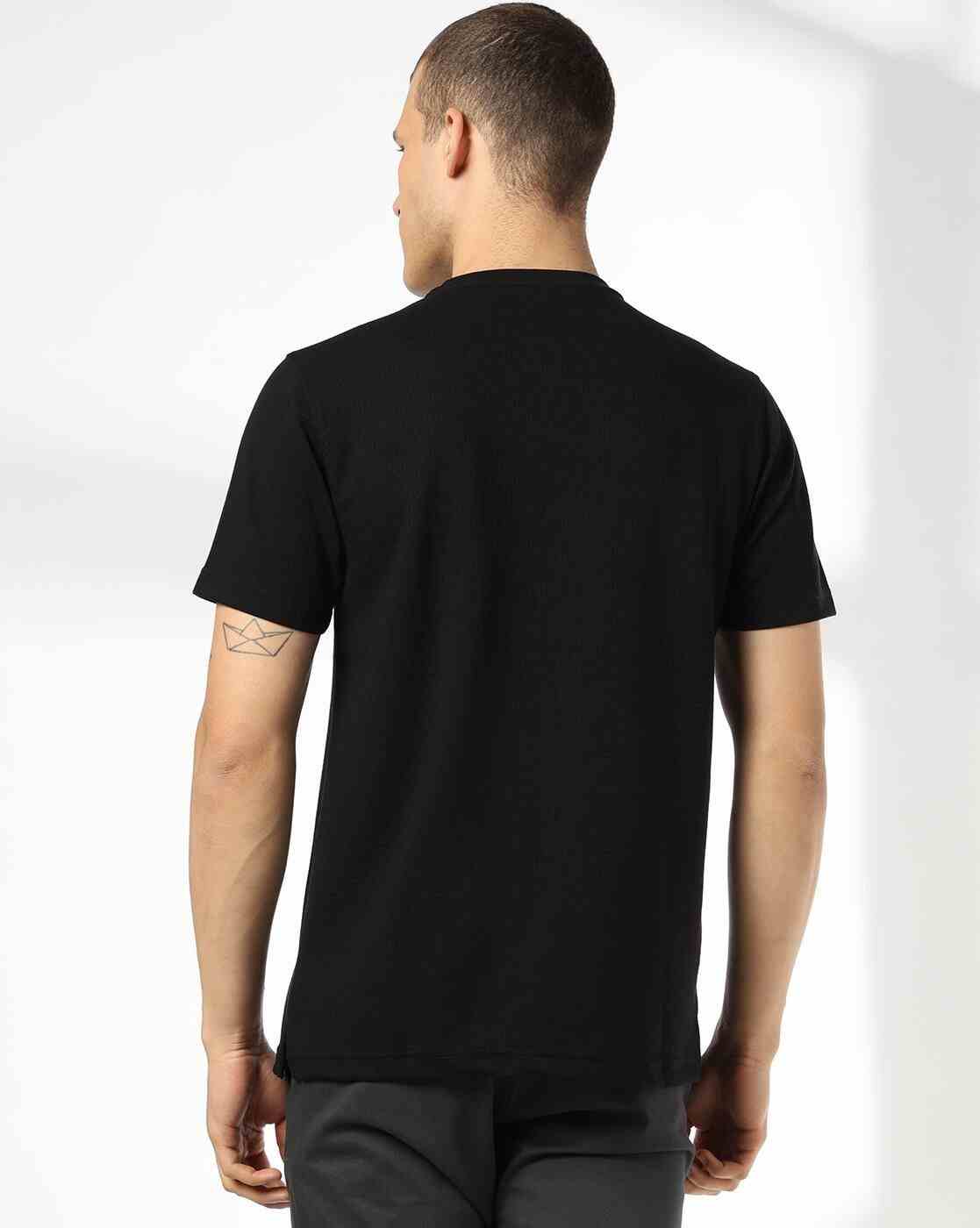 NETPLAY | Men Structured Slim Fit Henley T-Shirt|2