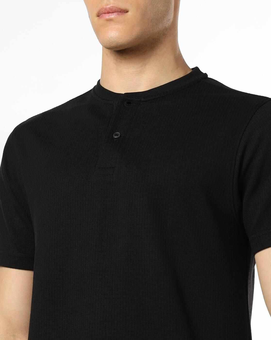 NETPLAY | Men Structured Slim Fit Henley T-Shirt|4