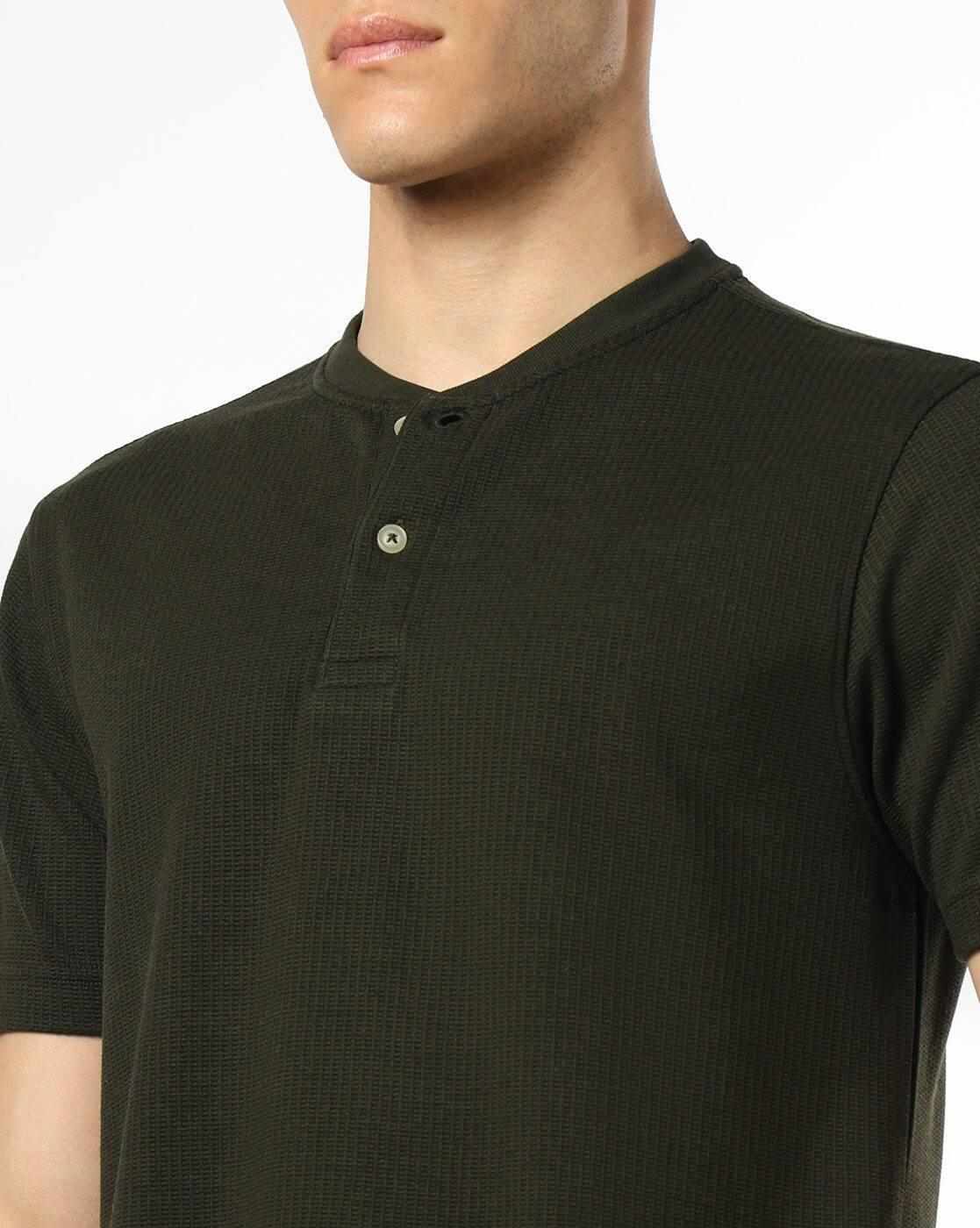 NETPLAY | Men Structured Slim Fit Henley T-Shirt|3