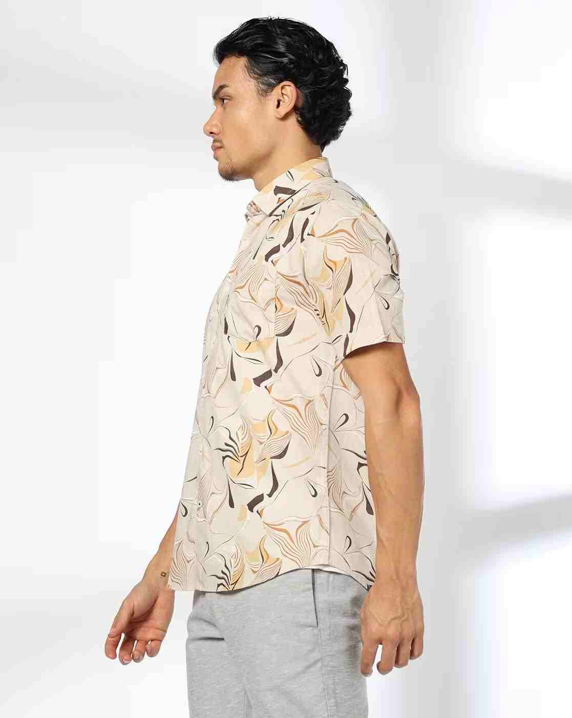 NETPLAY | Men Printed Slim Fit Shirt with Patch Pocket