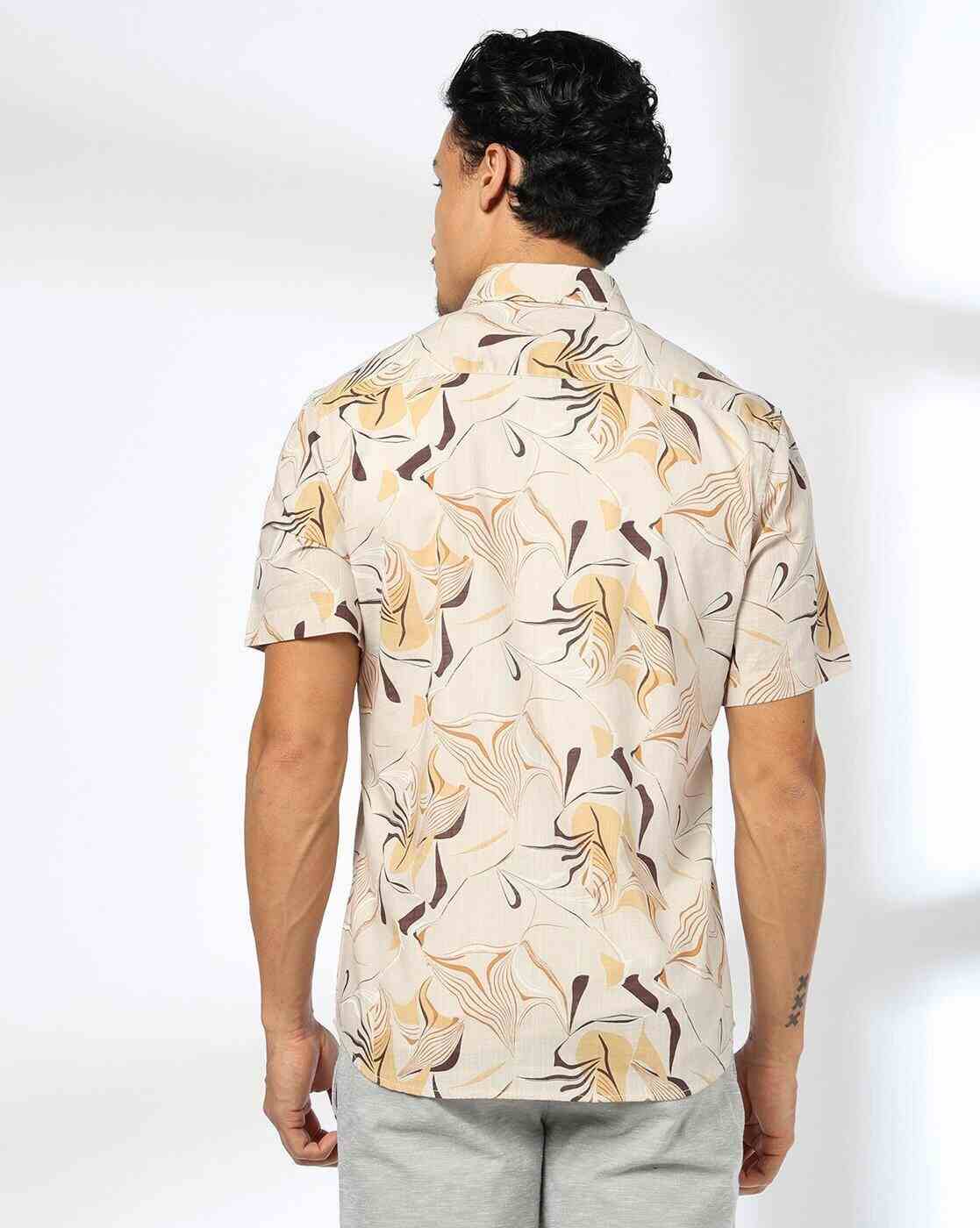 NETPLAY | Men Printed Slim Fit Shirt with Patch Pocket|2