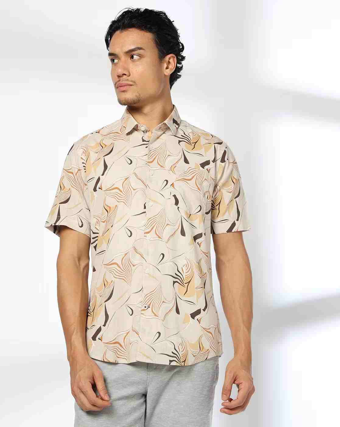 NETPLAY | Men Printed Slim Fit Shirt with Patch Pocket|3