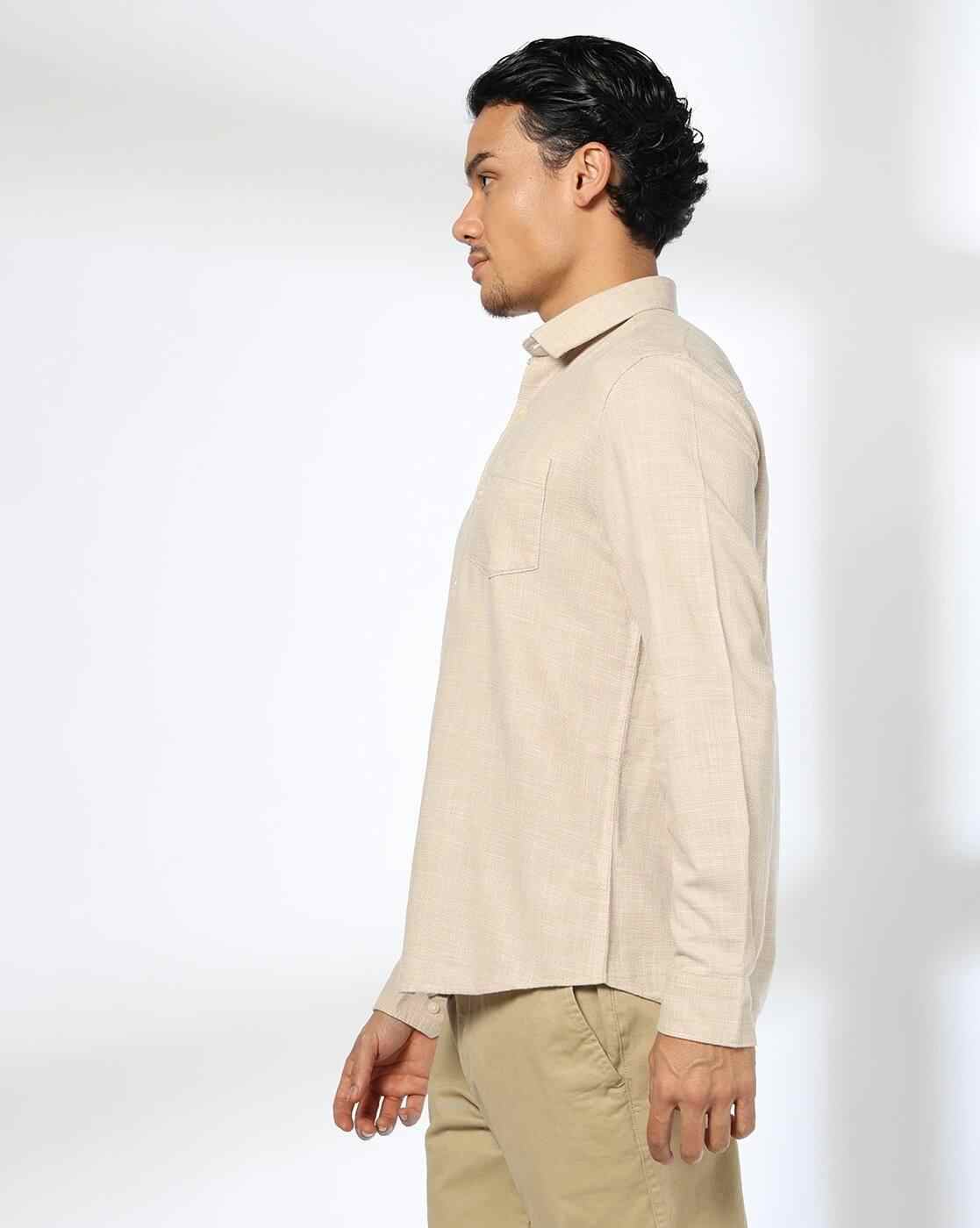 NETPLAY | Men Patterned Slim Fit Shirt with Patch Pocket