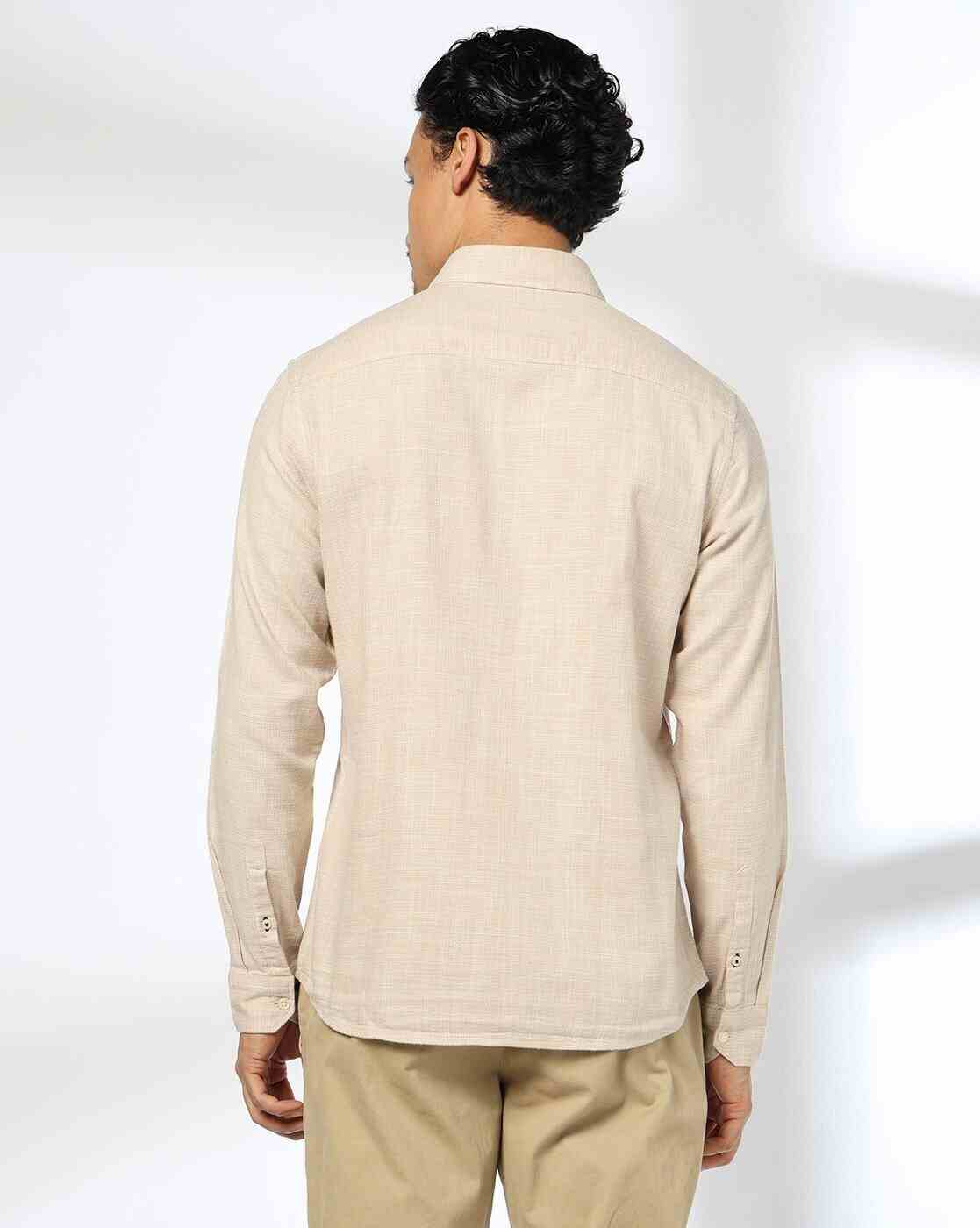NETPLAY | Men Patterned Slim Fit Shirt with Patch Pocket|2