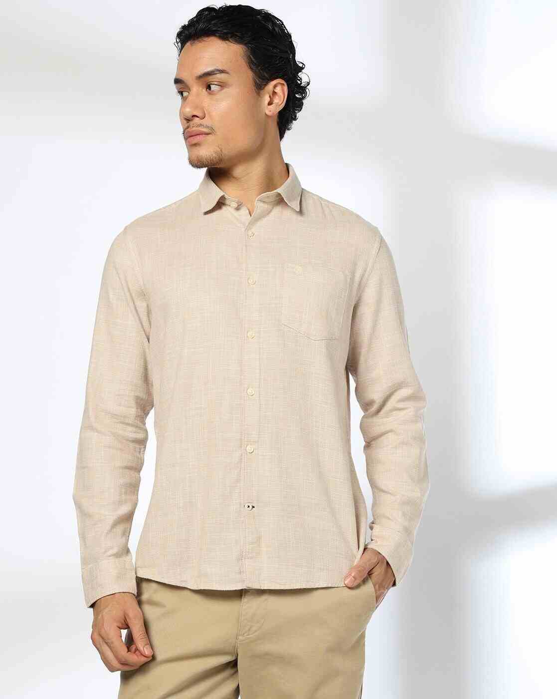 NETPLAY | Men Patterned Slim Fit Shirt with Patch Pocket|3