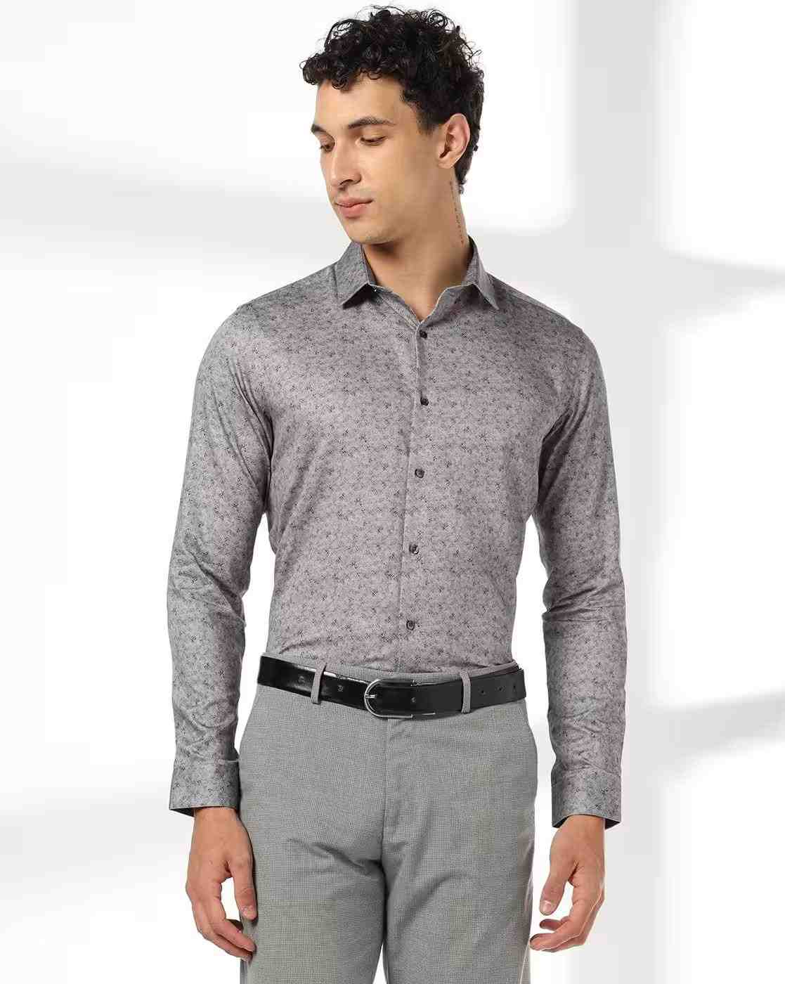 NETPLAY | Men Floral Print Slim Fit Shirt|0