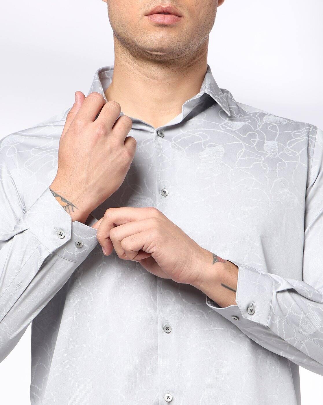NETPLAY | Men Printed Slim Fit Cotton Shirt|4