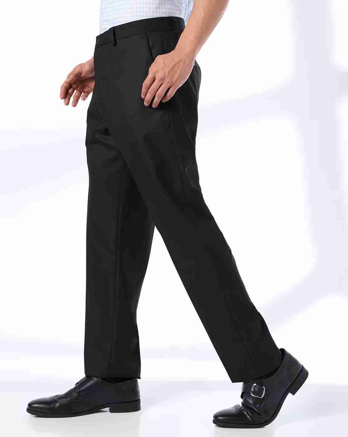 NETPLAY | Men Mid-Rise Slim Fit Trousers|1