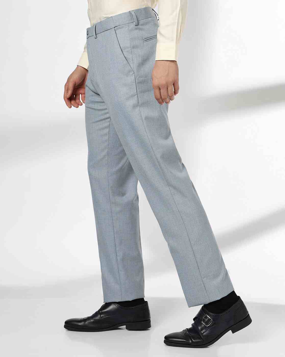 NETPLAY | Men Mid-Rise Slim Fit Trousers|1
