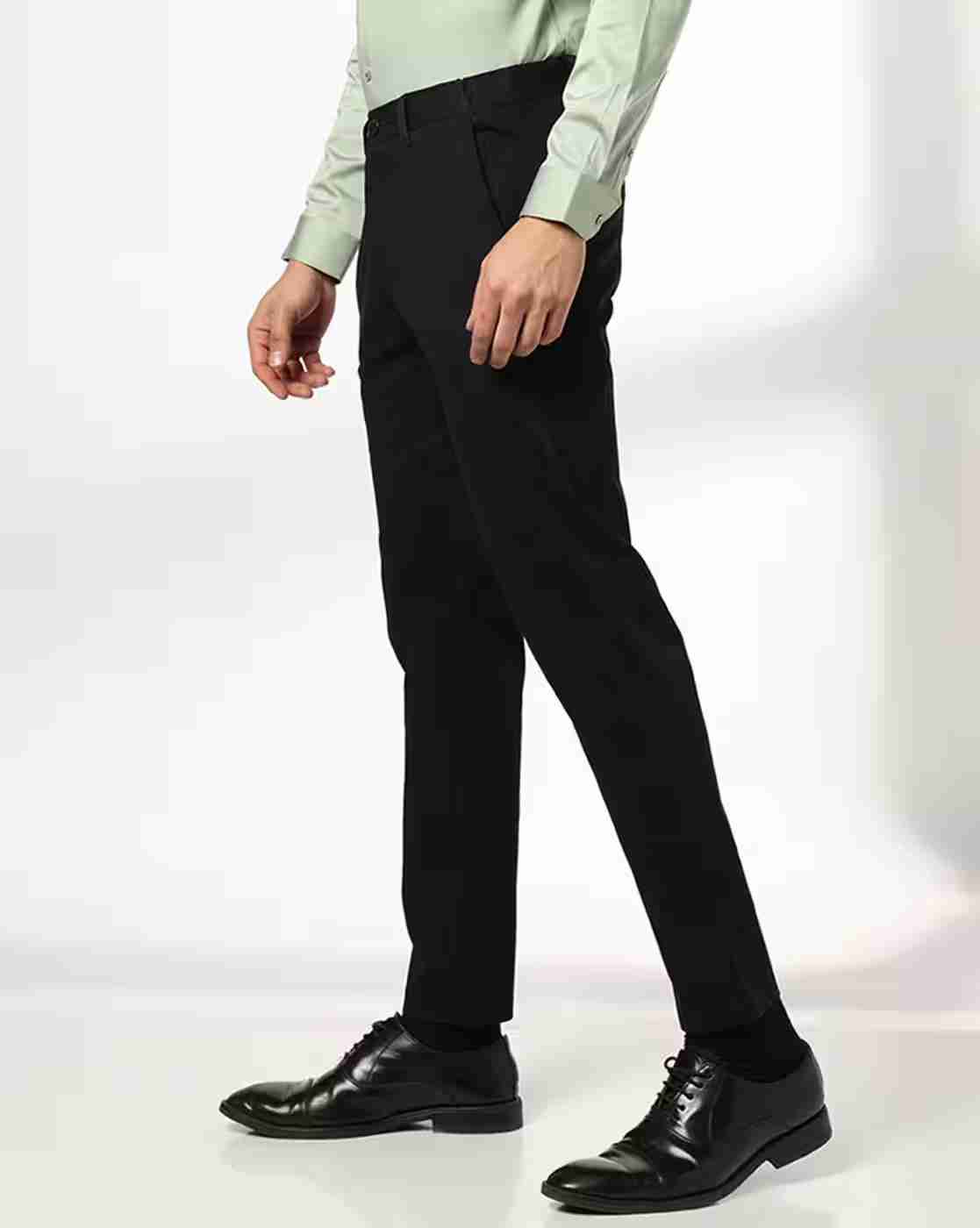 NETPLAY | Men Slim Fit Flat-Front Trousers|1