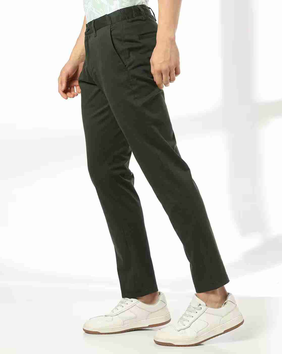 NETPLAY | Men Slim Fit Flat-Front Trousers|1