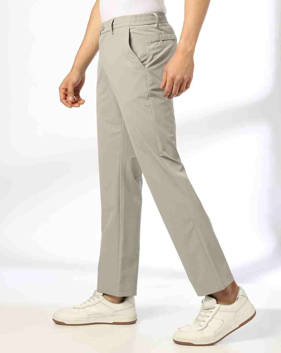 NETPLAY | Men Slim Fit Flat-Front Trousers|1