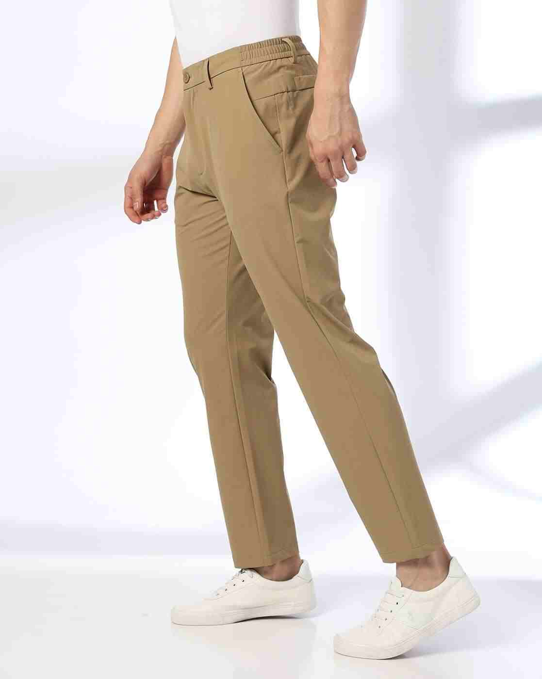 NETPLAY | Men Slim Fit Flat-Front Trousers|1