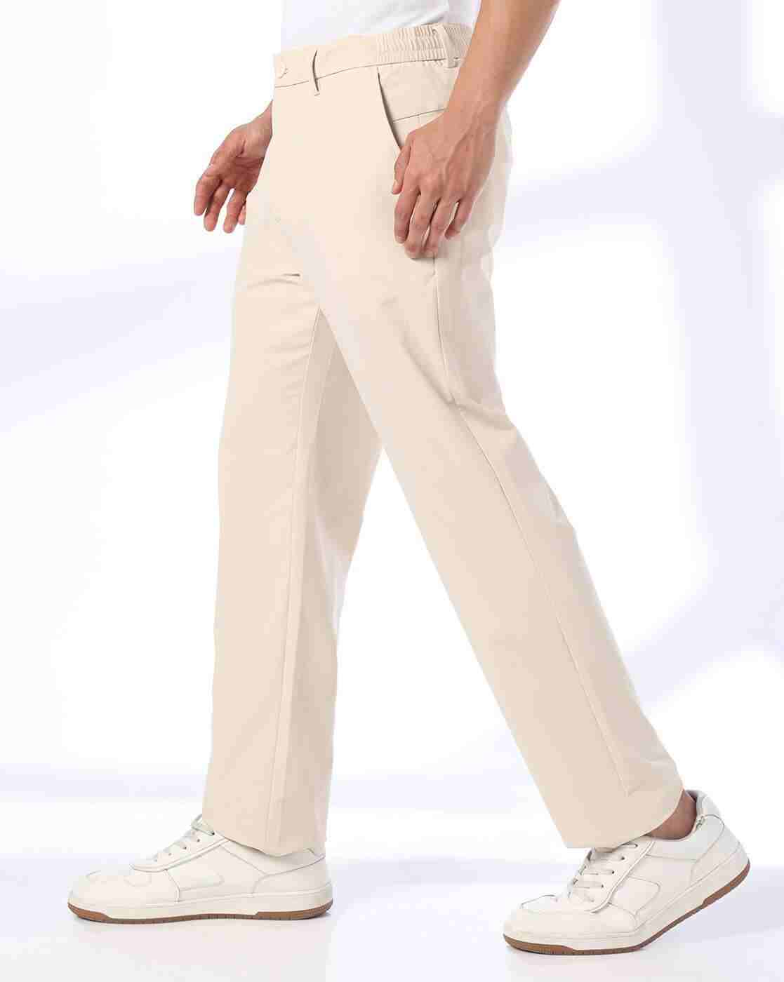 NETPLAY | Men Slim Fit Flat-Front Trousers|1