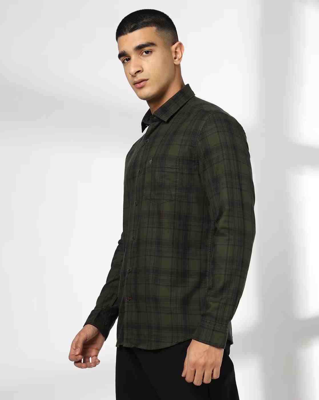 NETPLAY | Men Checked Slim Fit Casual Shirt|1