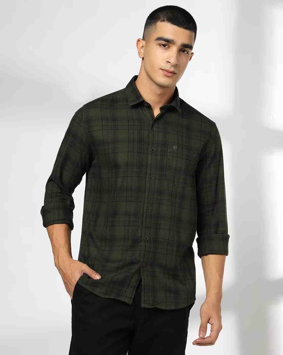 NETPLAY | Men Checked Slim Fit Casual Shirt|4