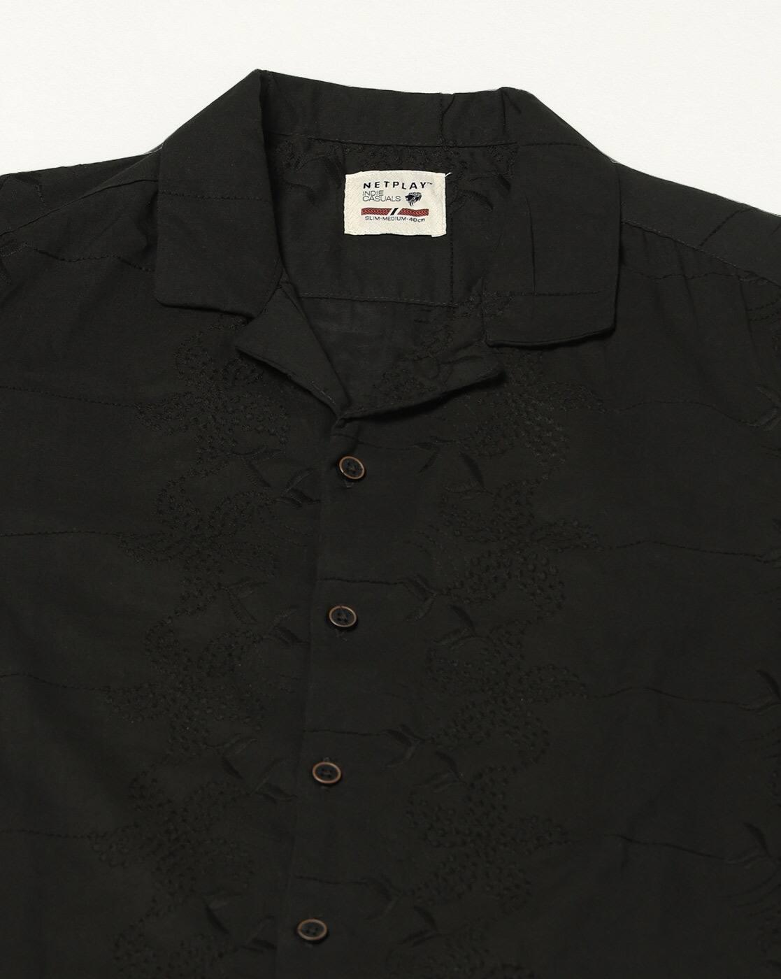NETPLAY | Men Embroidered Regular Fit Half Sleeve Shirt|5