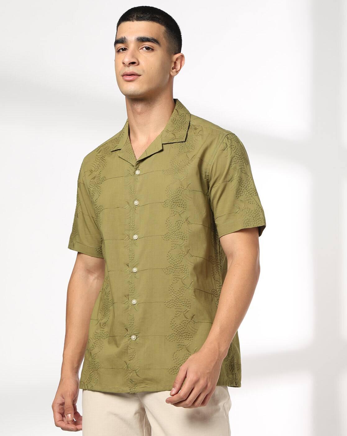 NETPLAY | Men Embroidered Regular Fit Half Sleeve Shirt|0