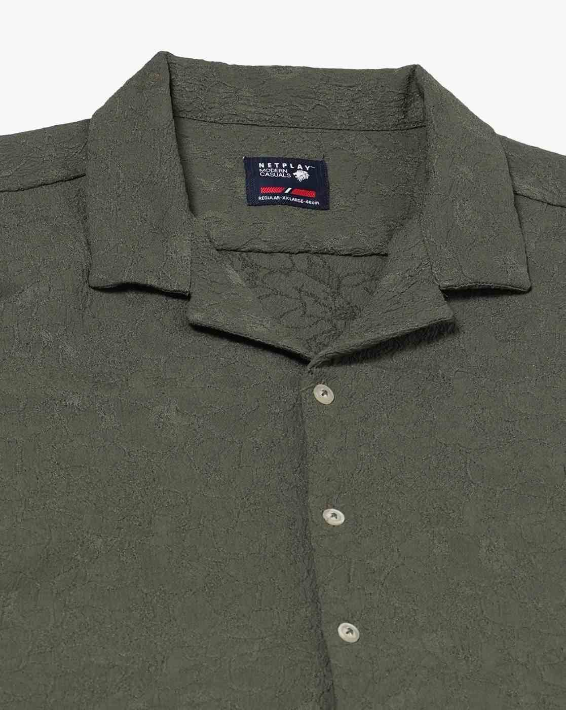 NETPLAY | Men Embroidered Slim Fit Shirt|4
