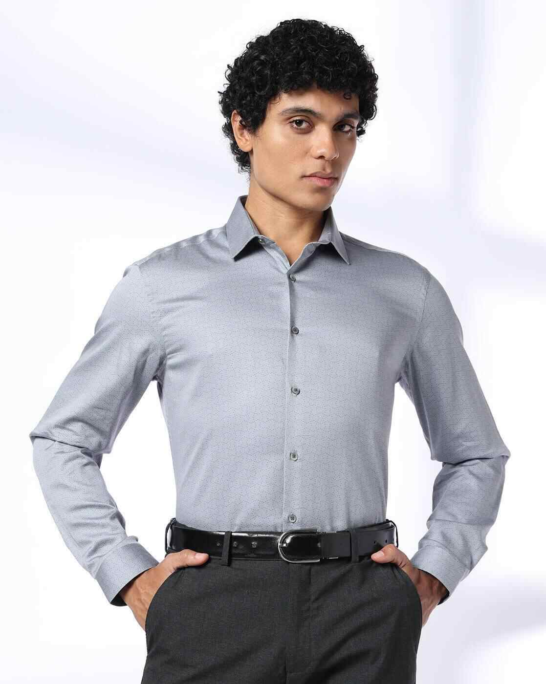NETPLAY | Men Printed Slim Fit Cotton Shirt|0
