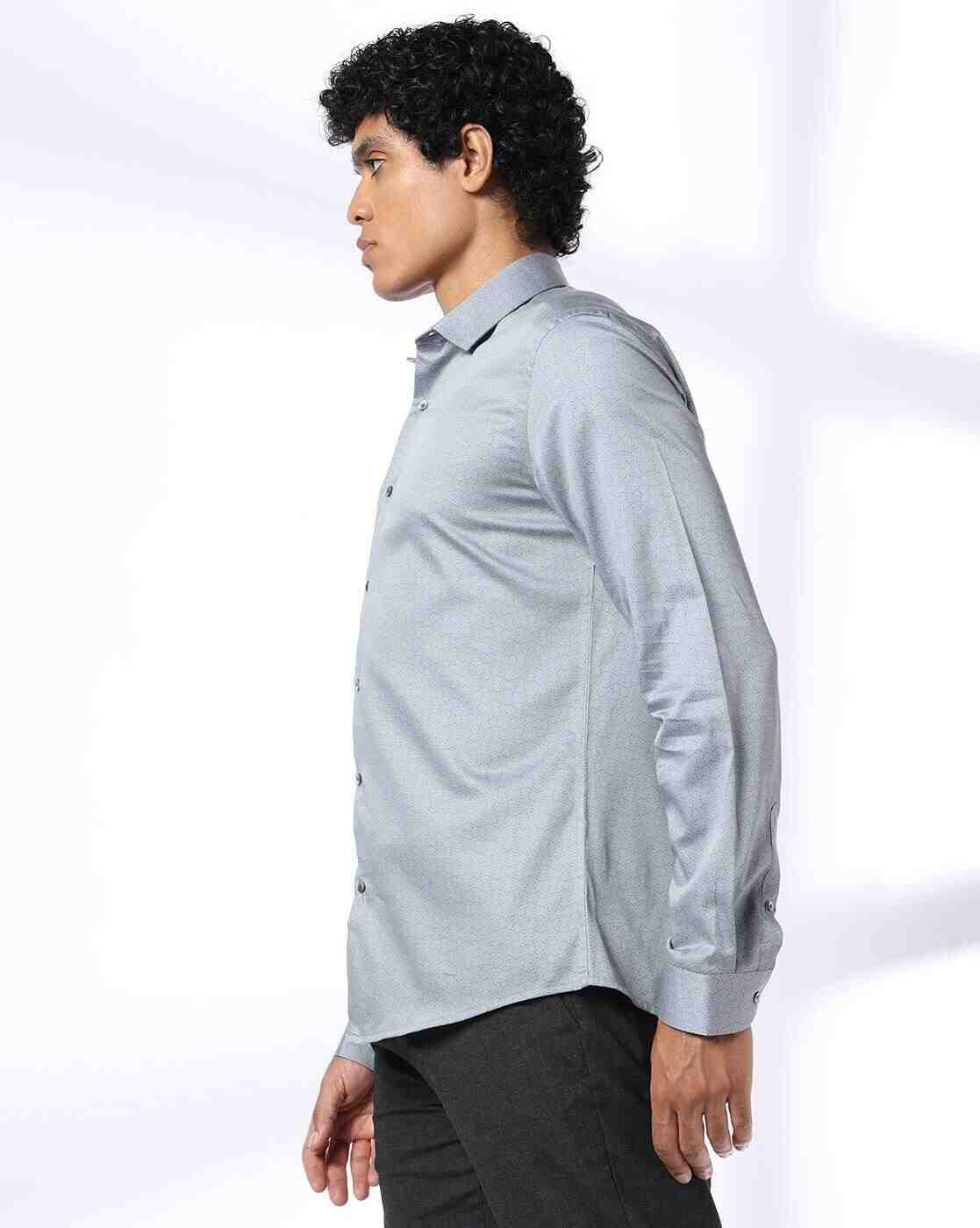 NETPLAY | Men Printed Slim Fit Cotton Shirt|1