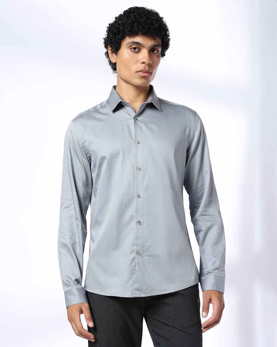 NETPLAY | Men Printed Slim Fit Cotton Shirt|3