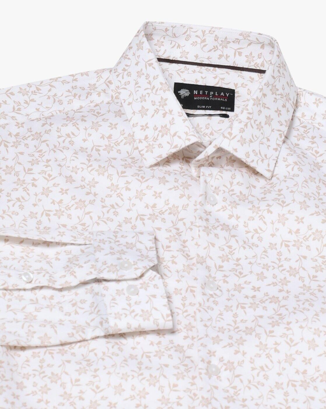 NETPLAY | Men Floral Slim Fit Shirt|6