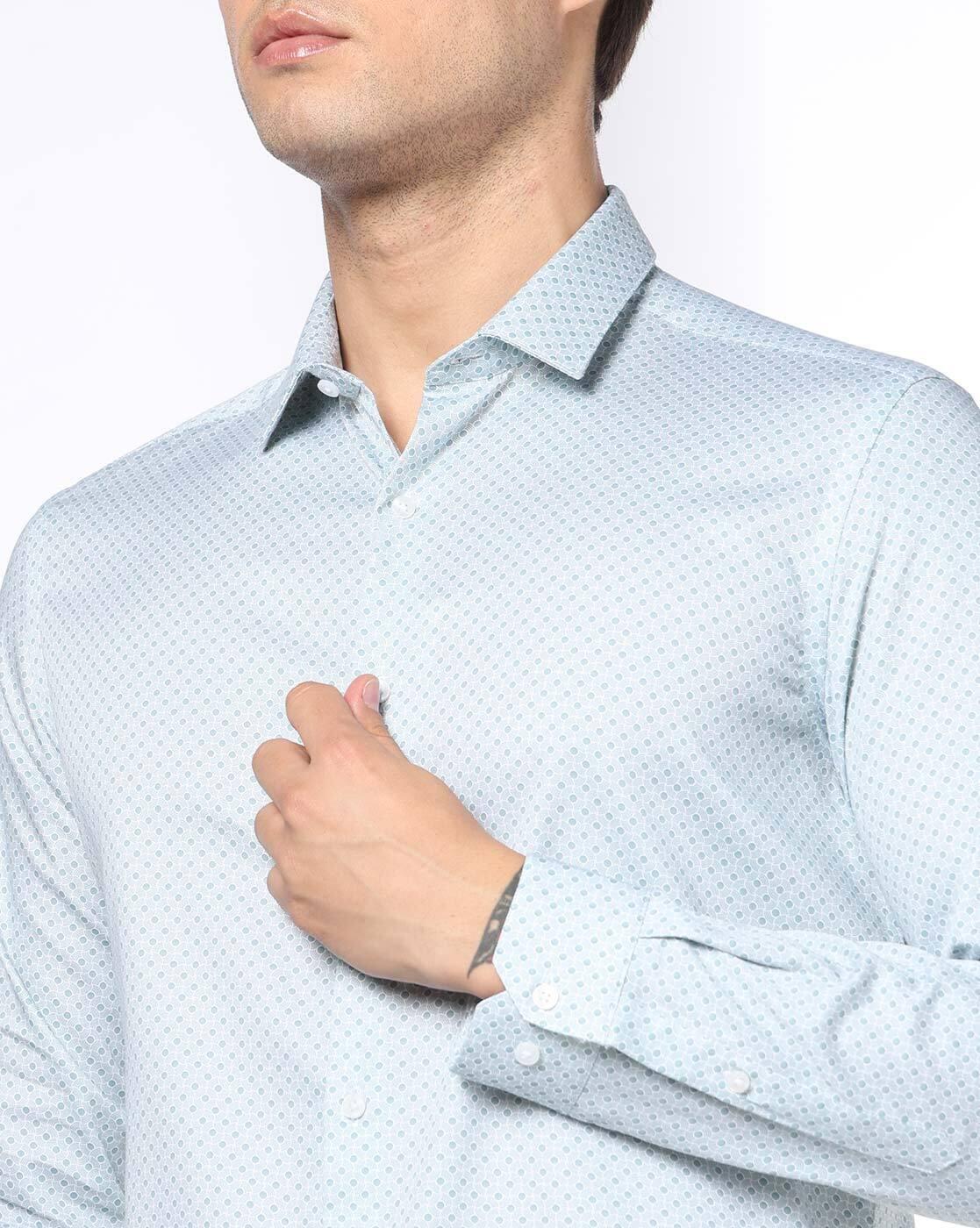 NETPLAY | Men Micro Print Slim Fit Shirt|4
