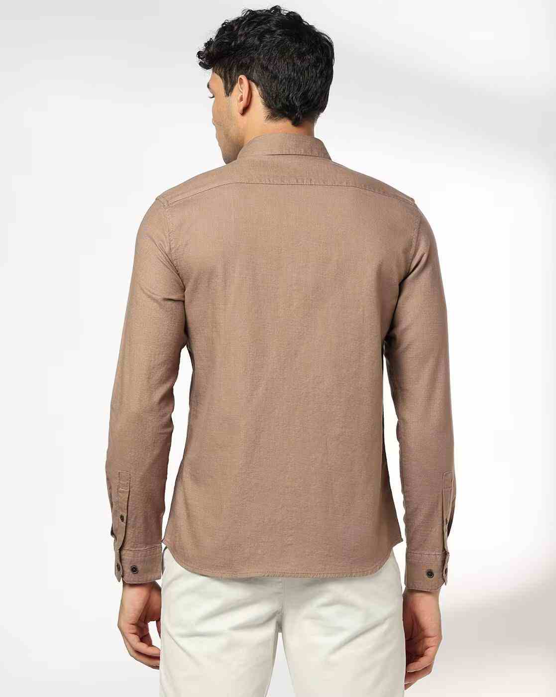 NETPLAY | Men Slim Fit Shirt with Patch Pocket|2